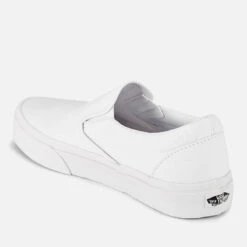 Vans Classic Slip-On Canvas Trainers - True White -Ugg Shop 10960397 1824492337993160