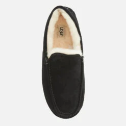 UGG Men's Ascot Suede Slippers - Black -Ugg Shop 11836286 1954611575348298