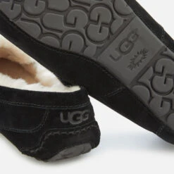 UGG Men's Ascot Suede Slippers - Black -Ugg Shop 11836286 3514611575393502