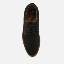 Walk London Men's Danny Suede Derby Shoes - Black -Ugg Shop 12744112 1784848523547823