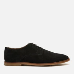 Walk London Men's Danny Suede Derby Shoes - Black