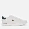Lacoste Men's Twin Serve 0721 1 Leather Cupsole Trainers - White/Dark Green -Ugg Shop 12880592 1884867892345304