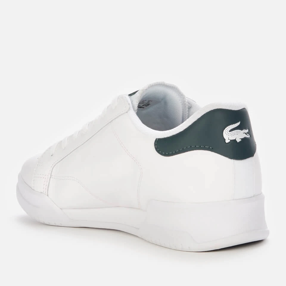 Lacoste Men's Twin Serve 0721 1 Leather Cupsole Trainers - White/Dark Green 4 Lacoste Men's Twin Serve 0721 1 Leather Cupsole Trainers - White/Dark Green - Image 2