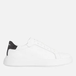 Calvin Klein Men's Leather Low Top Trainers - White/Black