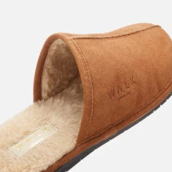 Walk London Men's Langley Suede Mule Slippers - Tan -Ugg Shop 13124470 1514909095691704