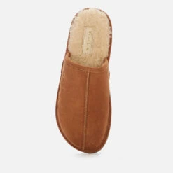 Walk London Men's Langley Suede Mule Slippers - Tan -Ugg Shop 13124470 2104909095655284