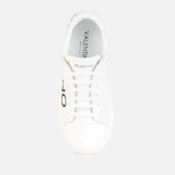 Valentino Men's Leather Cupsole Trainers - White/Black -Ugg Shop 13175354 5634951149355437