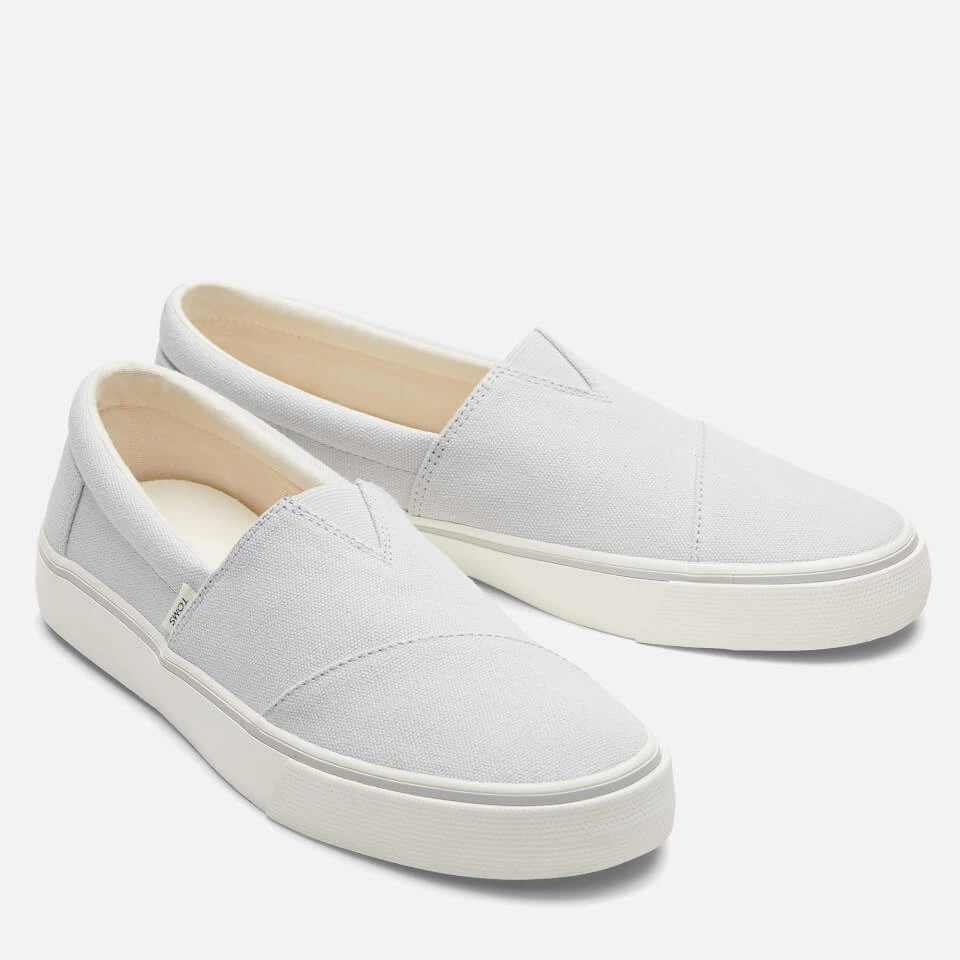 TOMS Men's Alpargata Fenix Vegan Canvas Slip-On Trainers - Lunar Grey Washed 5 TOMS Men's Alpargata Fenix Vegan Canvas Slip-On Trainers - Lunar Grey Washed - Image 3
