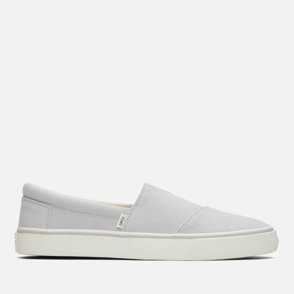 TOMS Men's Alpargata Fenix Vegan Canvas Slip-On Trainers - Lunar Grey Washed 3 TOMS Men's Alpargata Fenix Vegan Canvas Slip-On Trainers - Lunar Grey Washed