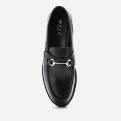 Walk London Men's Sean Leather Trim Loafers - Black -Ugg Shop 13629838 1834952710518093