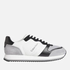 Calvin Klein Men's Low Top Mix Trainers - White/Grey/Black
