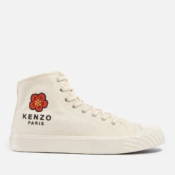 KENZO Schhol Logo Canvas High-Top Trainers