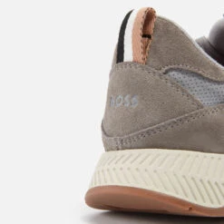 BOSS Men's Titanium Faux Suede And Mesh Trainers -Ugg Shop 14017970 5565026043037135